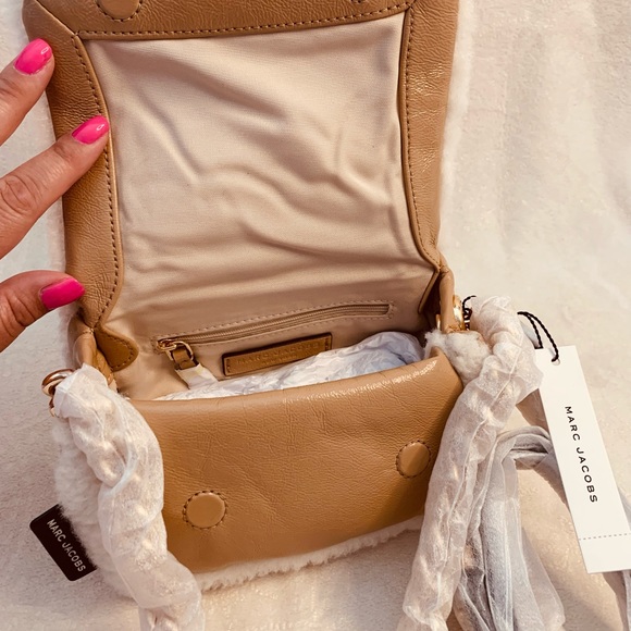 ♥️Marc Jacobs Iced Coffee faux fur mini flap crossbody. - Picture 5 of 6